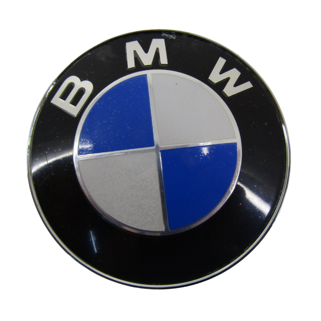 EMBLEMA INSIGNIA LOGO CAPÓ/BAÚL BMW AZUL Y BLANCO 82MM 72MM